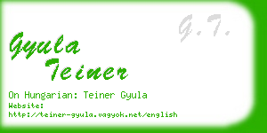 gyula teiner business card